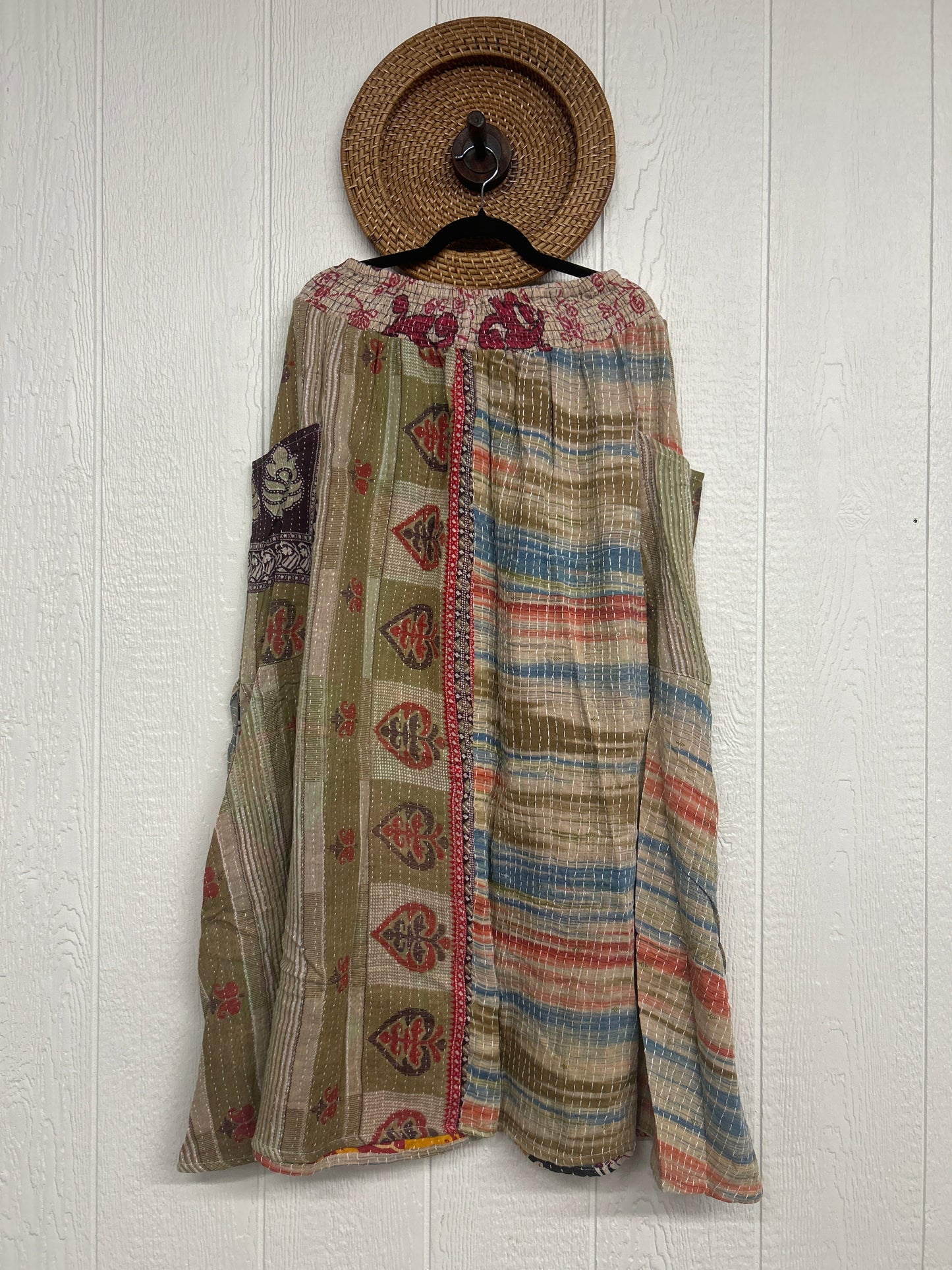 Pareo Kantha Butterfly Cargo Skirt 0426 230