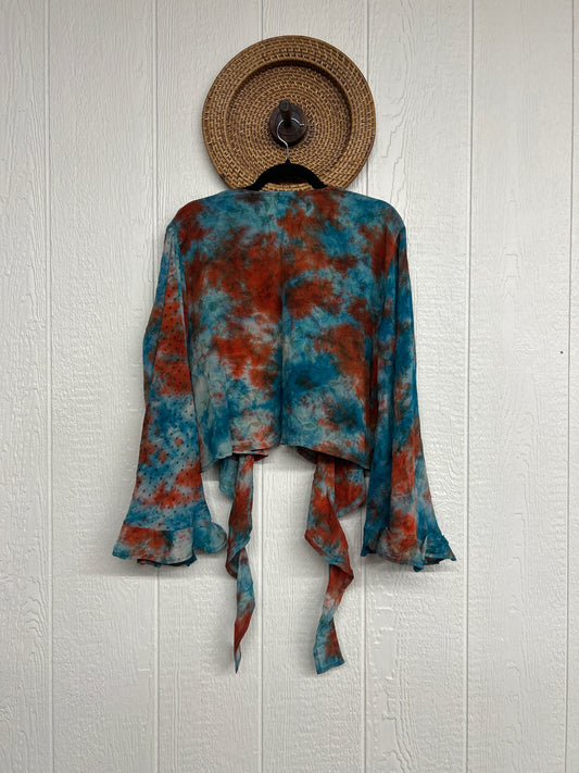 Crepe Sari Zeppelin Crop Shrug 0426 125