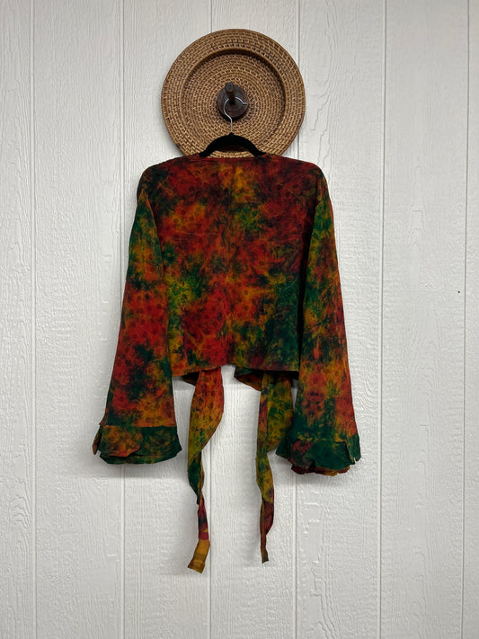 Crepe Sari Zeppelin Crop Shrug 0426 256