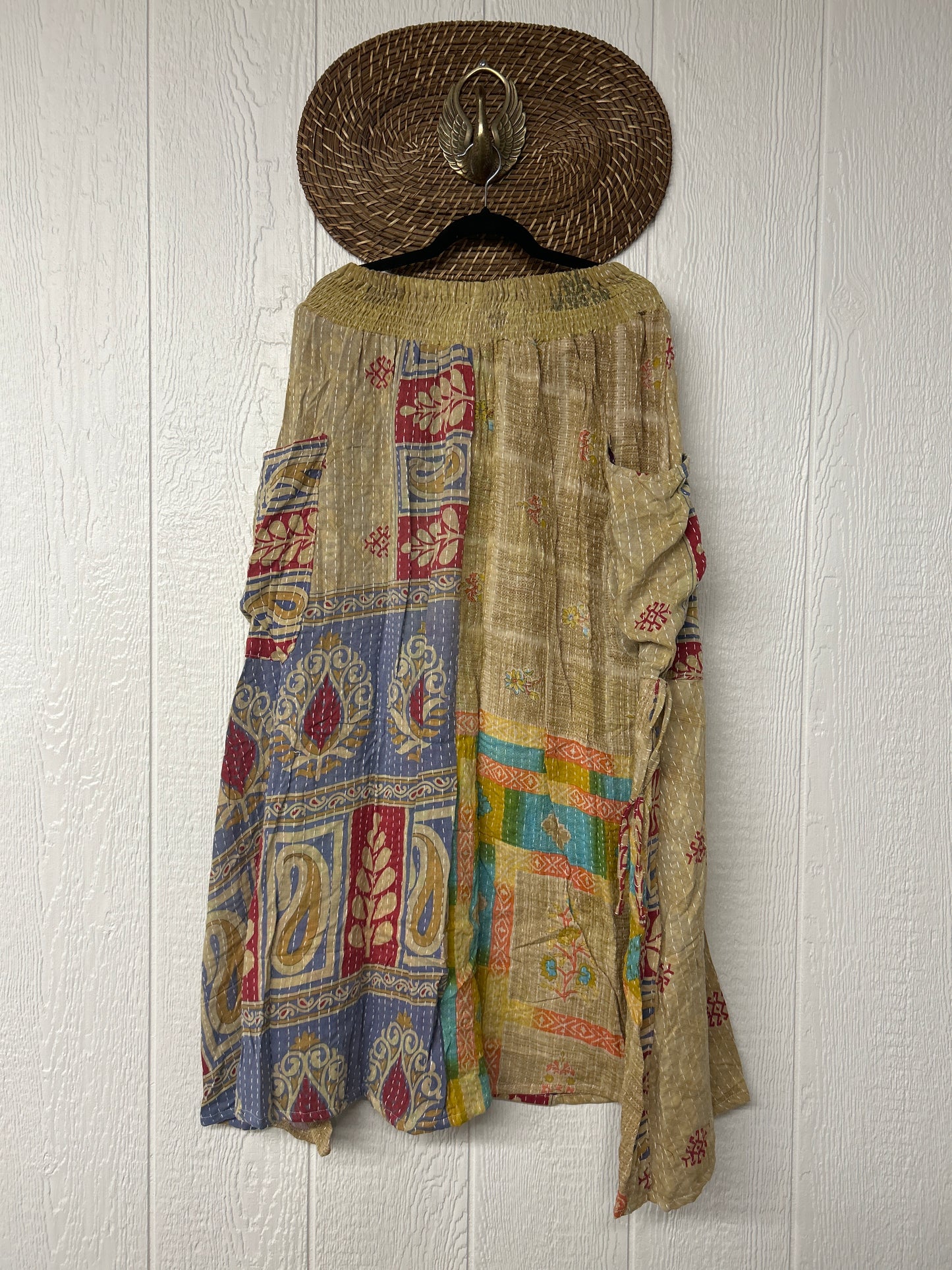 Pareo Kantha Butterfly Cargo Skirt 0426 041