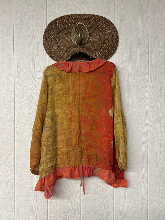 Crepe Sari Ruffle Daisy Blouse 0226 224