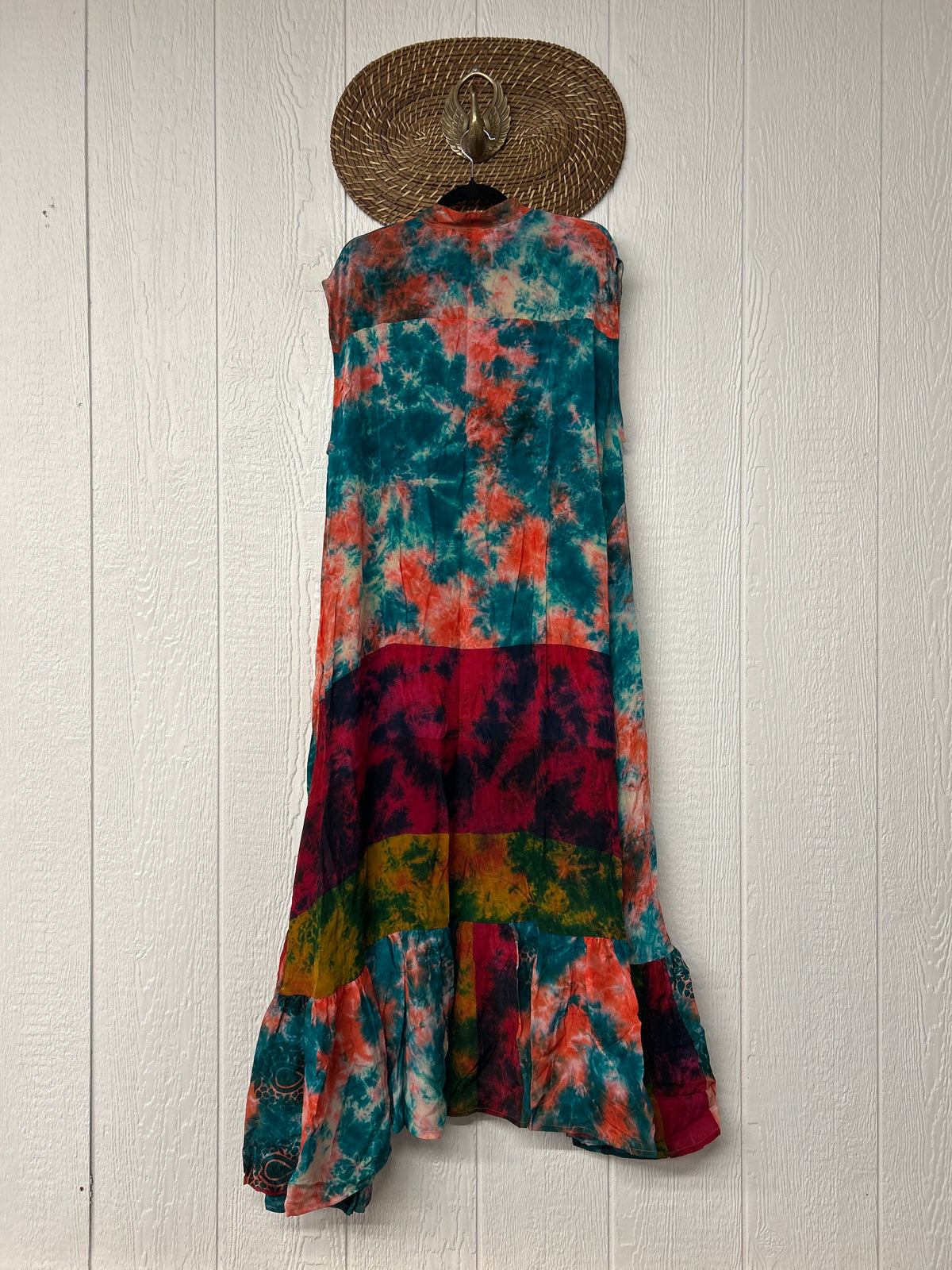 Crepe Sari Summer Dahlia Duster 0726 071