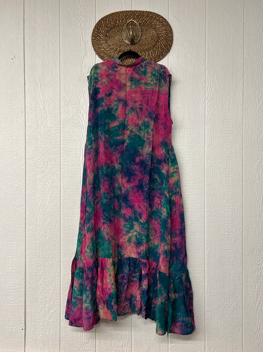 Crepe Sari Summer Dahlia Duster 0726 069