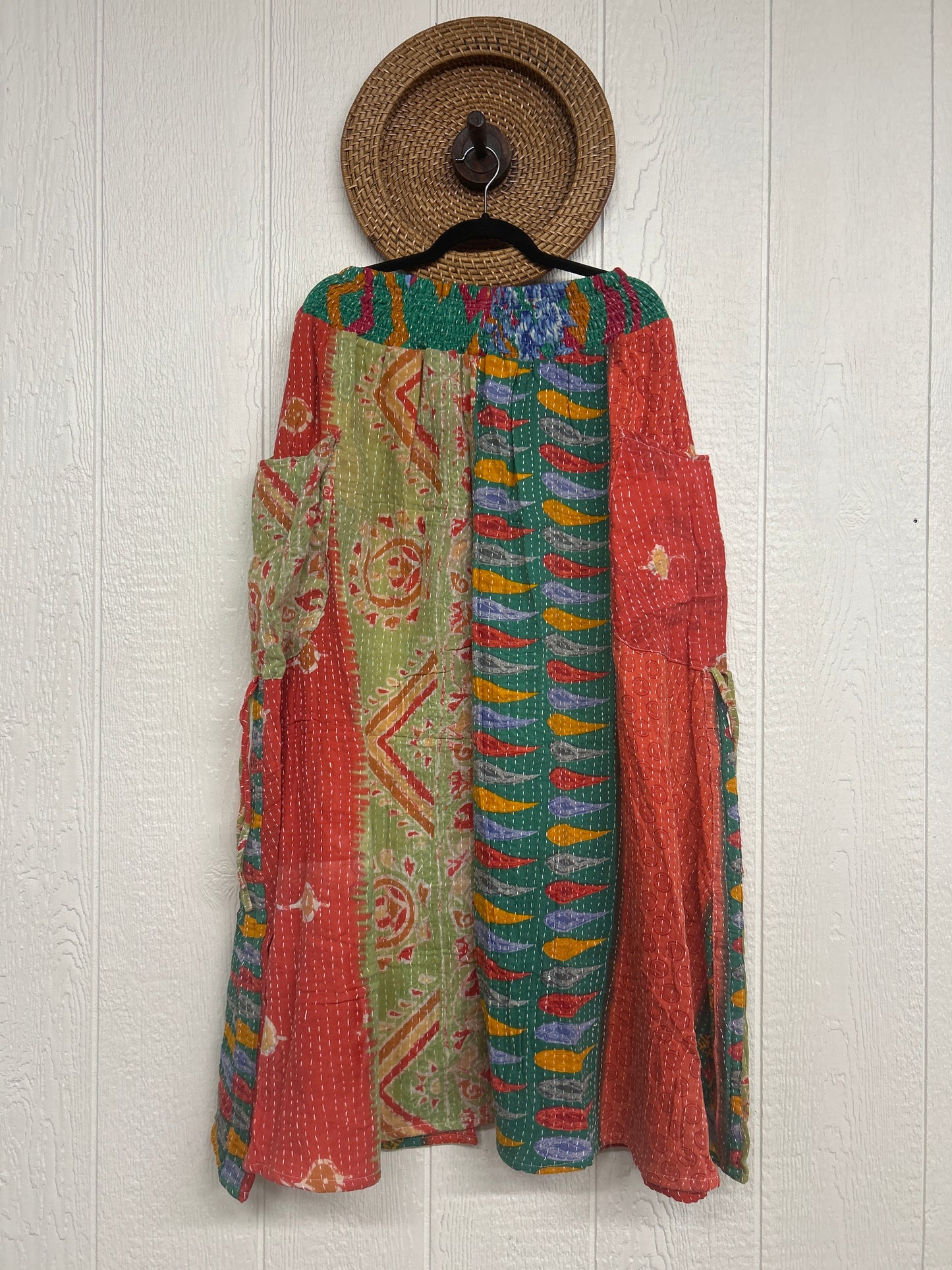 Pareo Kantha Butterfly Cargo Skirt 0426 231