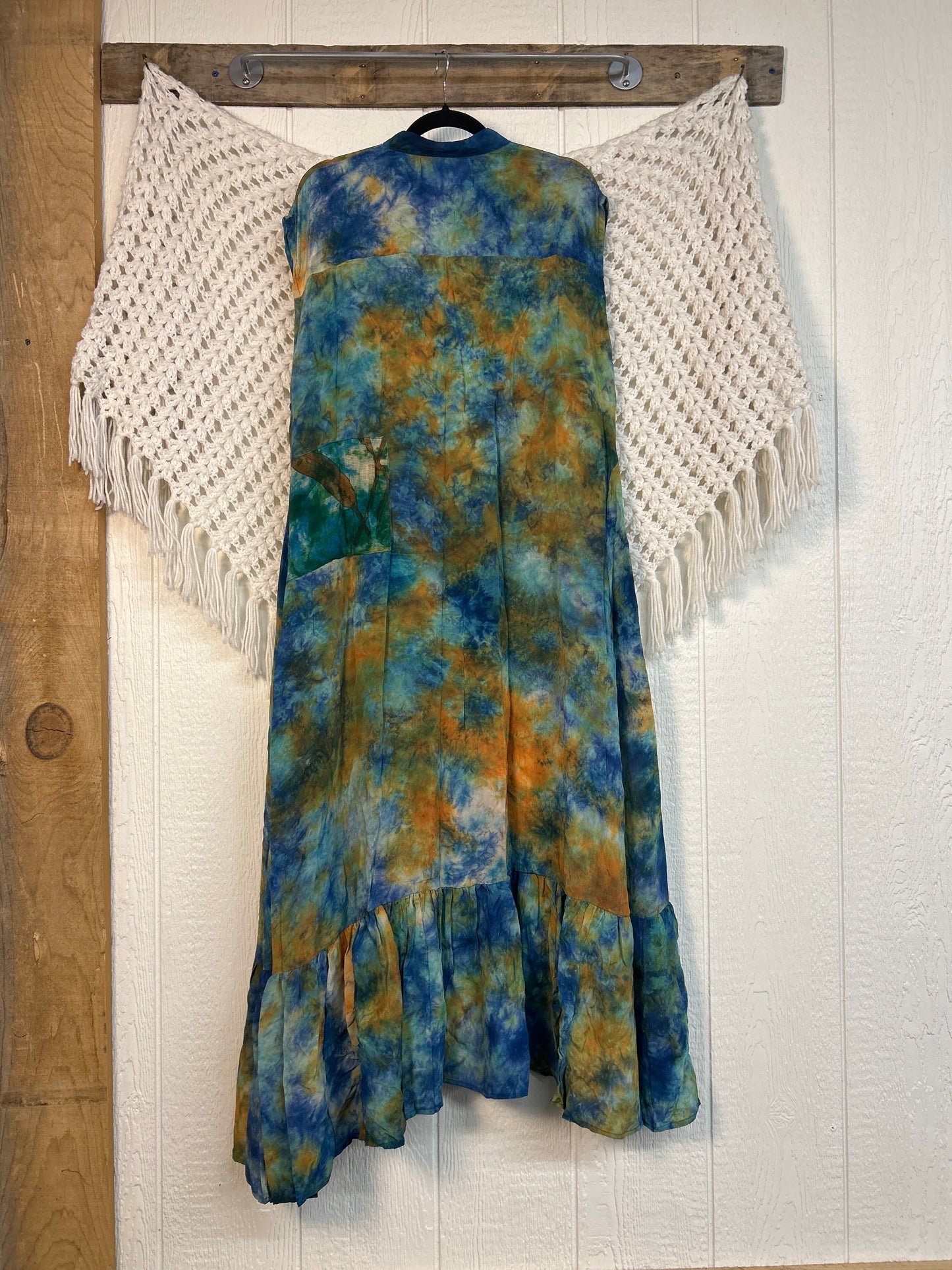 Crepe Sari Summer Dahlia Duster 0726 174