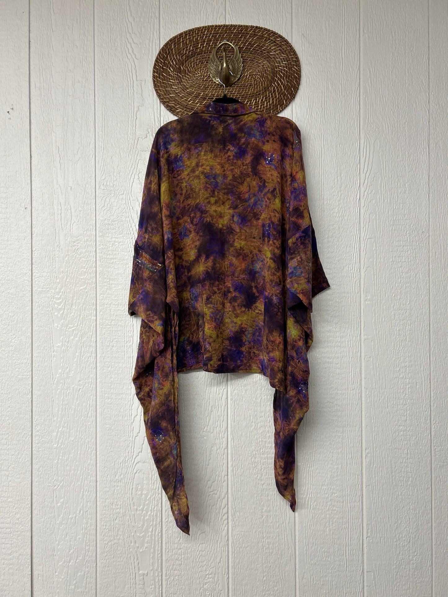 Crepe Sari Summer Nirvana Button Down 0626 007