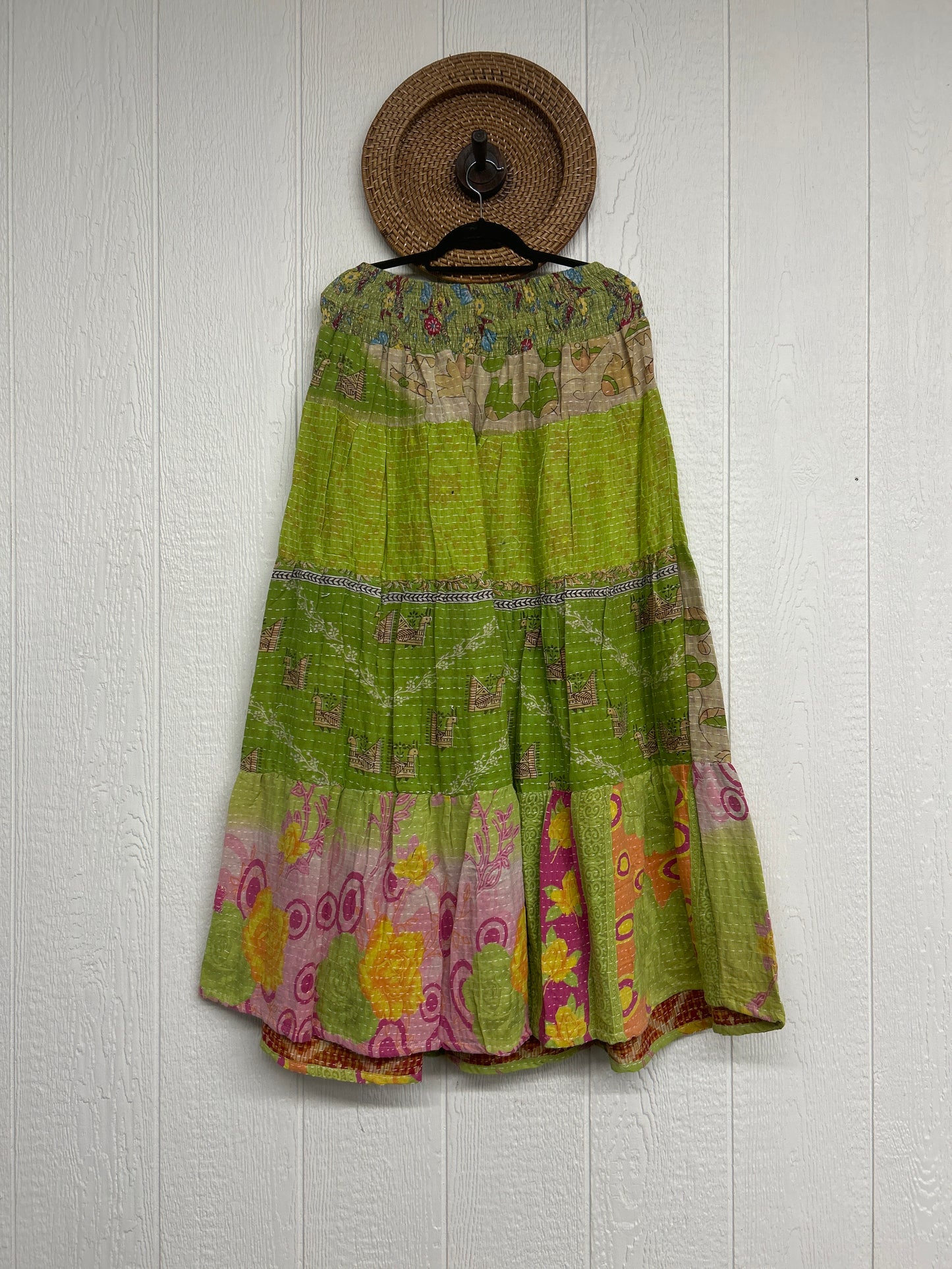 Pareo Kantha Lotus Maxi Skirt 0826 257
