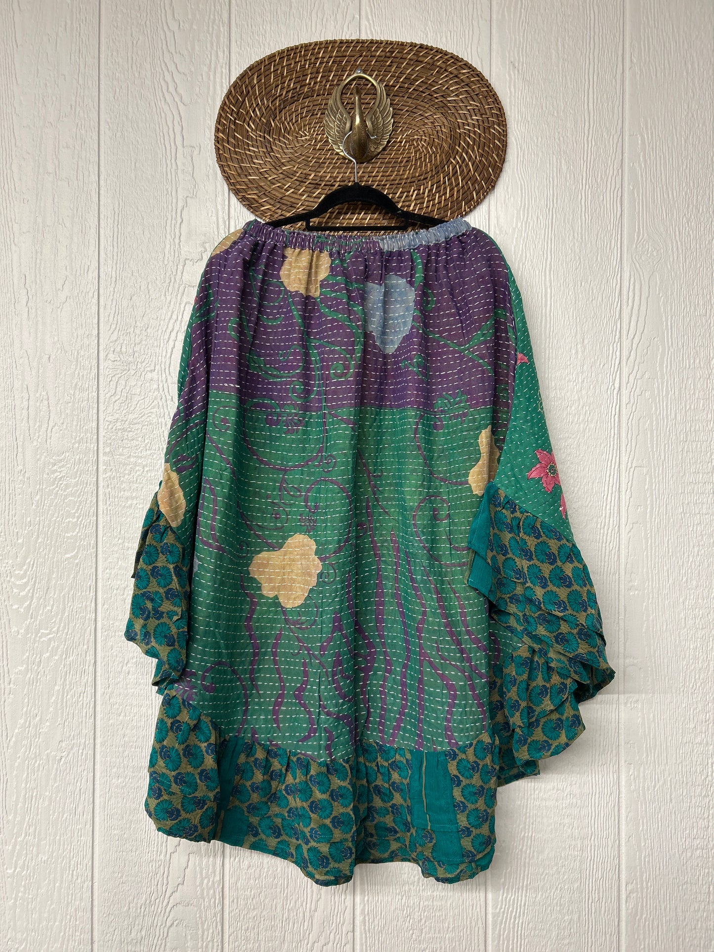 Pareo Kantha Wild Rose Skirt 0426 077