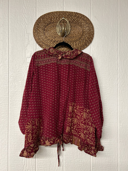 Crepe Sari Ruffle Daisy Blouse 0226 034