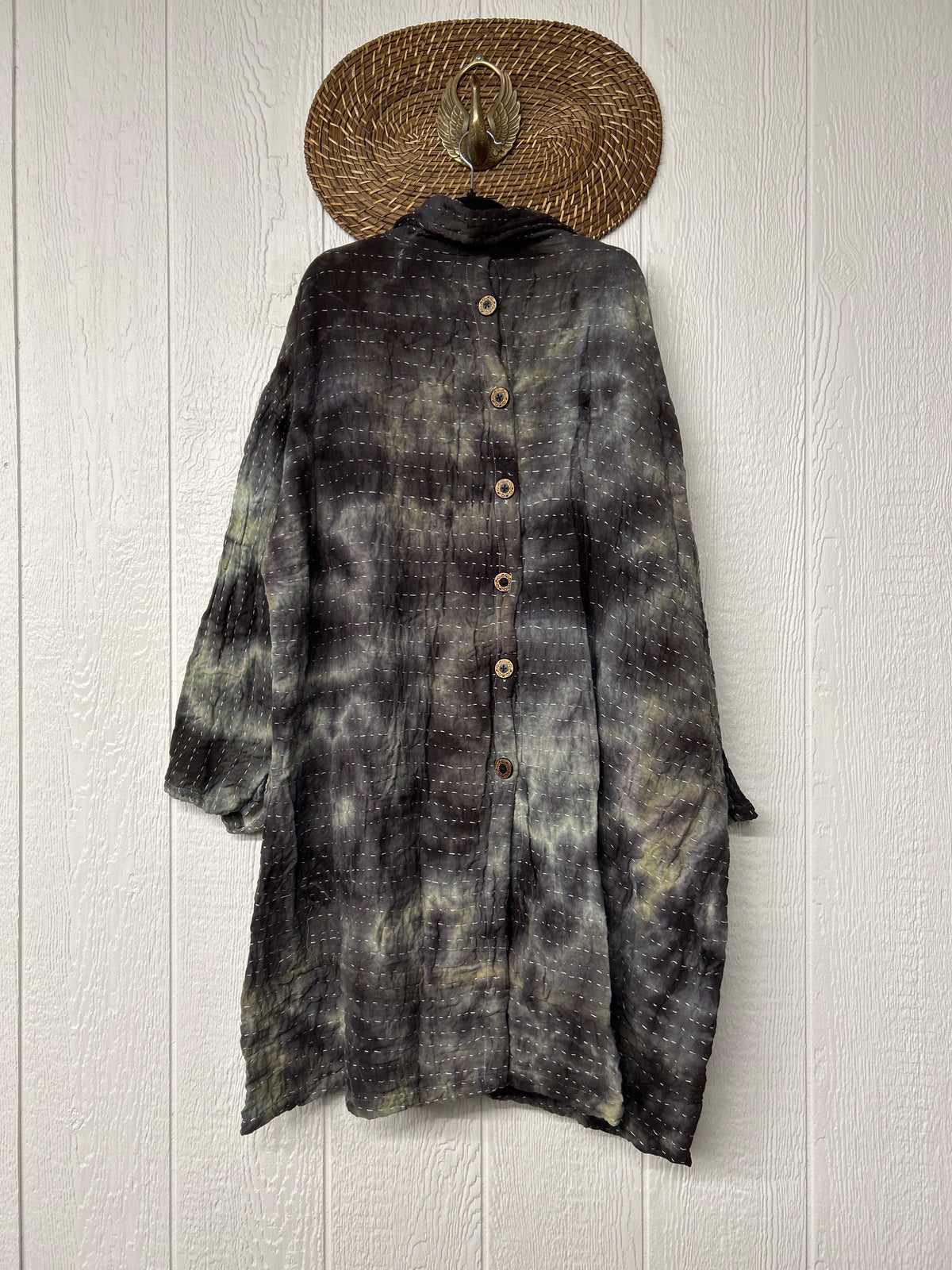 Aura Edit Koverlet Button Down Trench Coat 1026 047