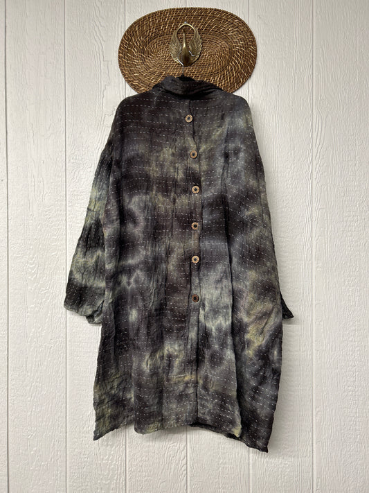 Aura Edit Koverlet Button Down Trench Coat 1026 047