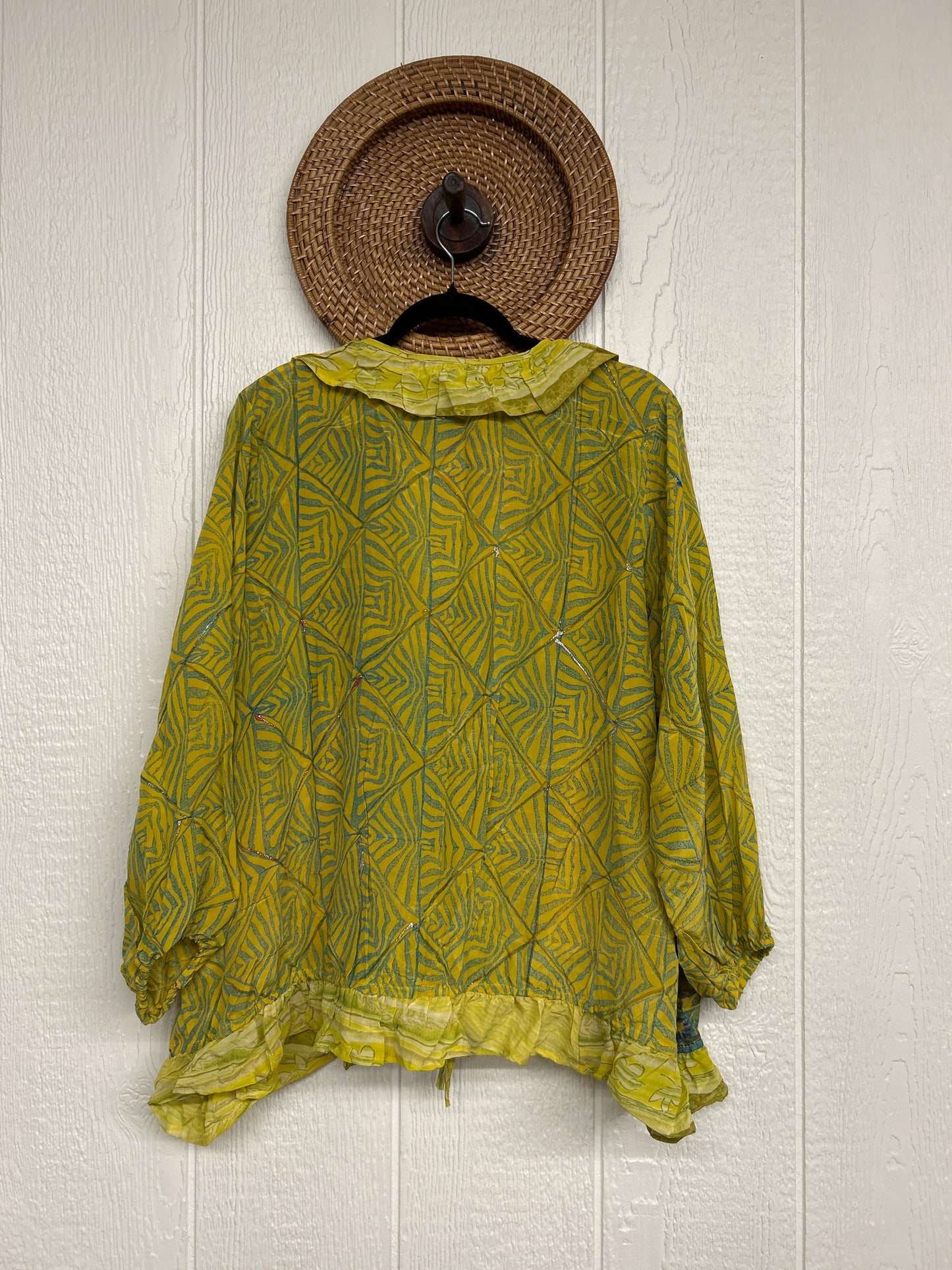 Crepe Sari Ruffle Daisy Blouse 0226 117