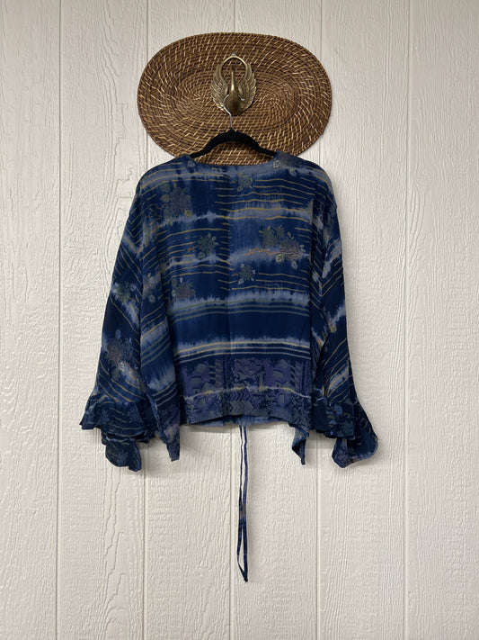 Crepe Sari Bell Sleeve Butterfly Top 0326 260