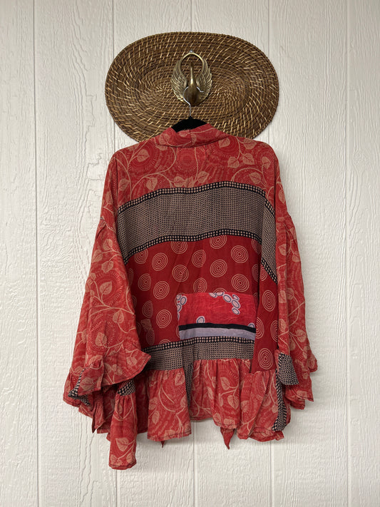 Crepe Sari Wild Rose Top 1225 229