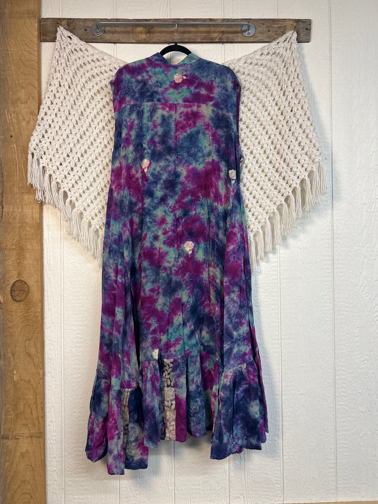 Crepe Sari Summer Dahlia Duster 0726 148