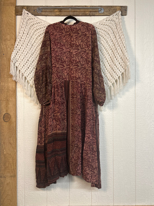 RETAIL Crepe Sari Evermore Kimono 0326 155