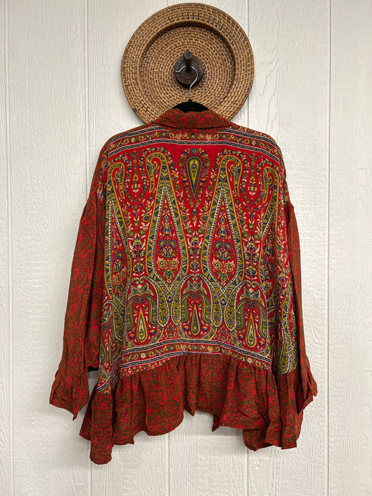 Crepe Sari Wild Rose Top 1225 006