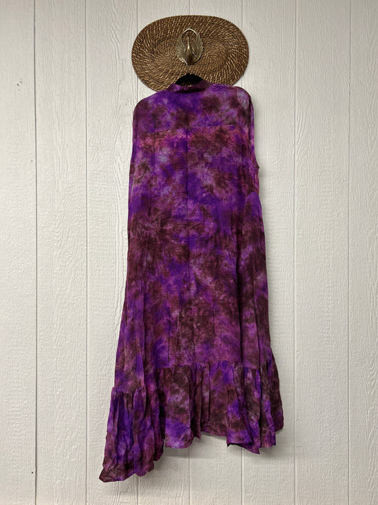 RETAIL Crepe Sari Summer Dahlia Duster 0726 097