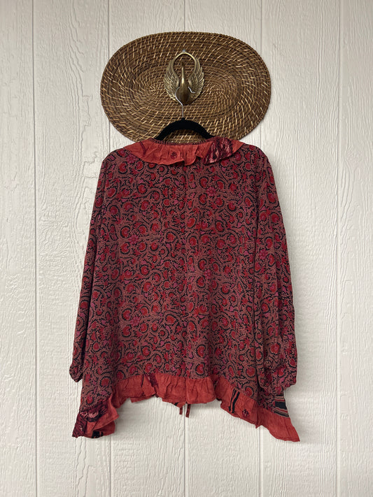 Crepe Sari Ruffle Daisy Blouse 0226 179