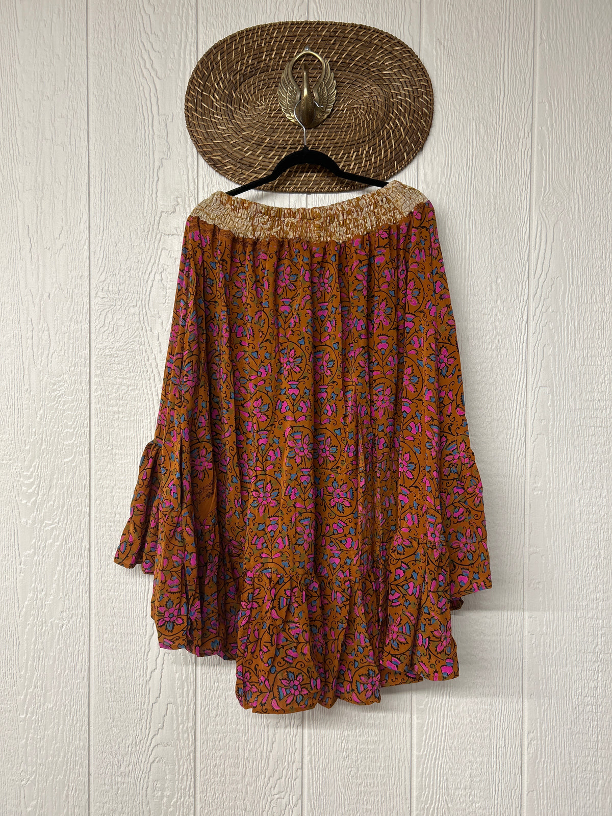 Crepe Sari Dahlia Skirt 1026 058