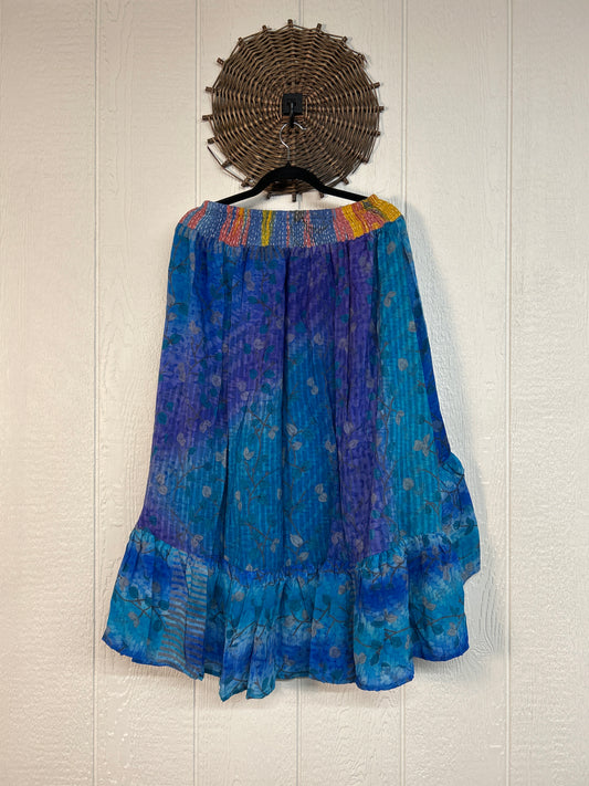 Crepe Sari Dahlia Skirt 1026 156