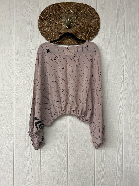 Crepe Sari Luna Crop Top 0126 171