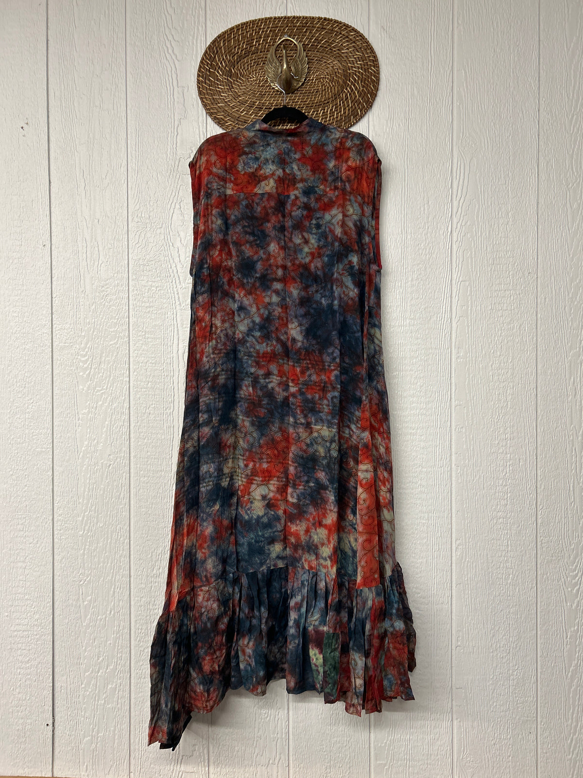 Crepe Sari Summer Dahlia Duster 0726 121