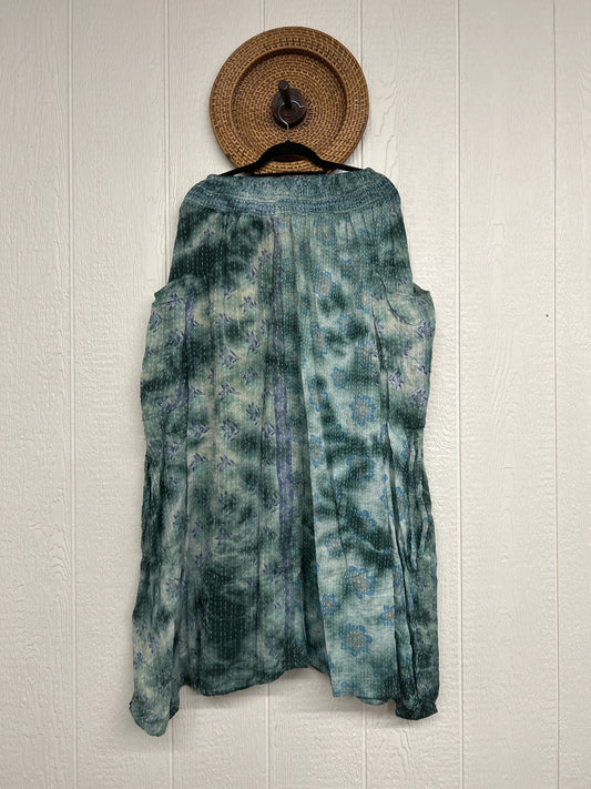 Aura Edit Pareo Kantha Butterfly Cargo Skirt 0726 016