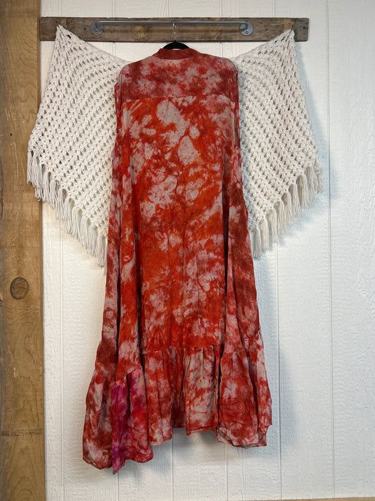 Crepe Sari Summer Dahlia Duster 0726 280