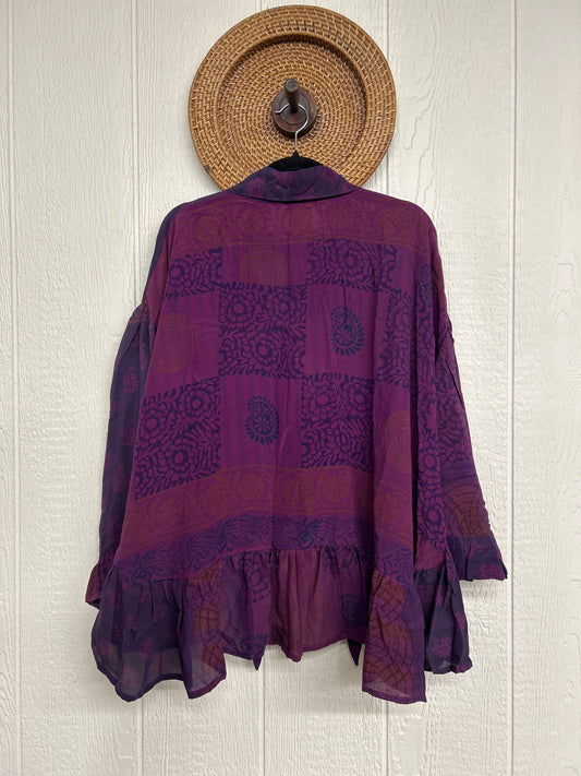 Crepe Sari Wild Rose Top 1225 073