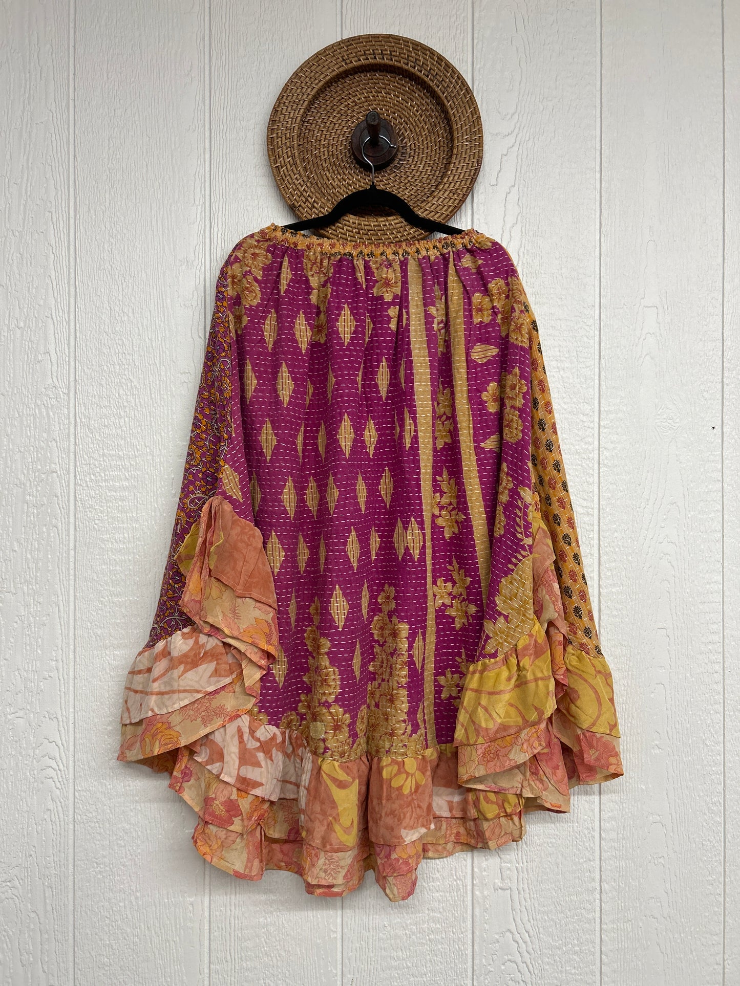 Pareo Kantha Wild Rose Skirt 0426 113