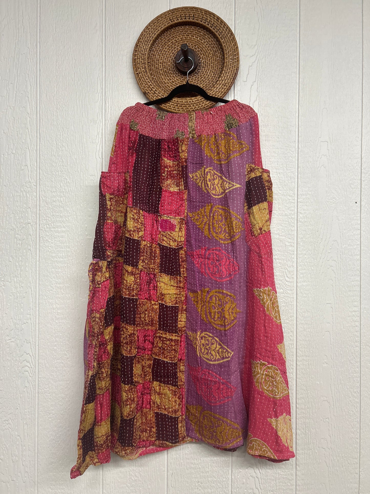 Pareo Kantha Butterfly Cargo Skirt 0426 163