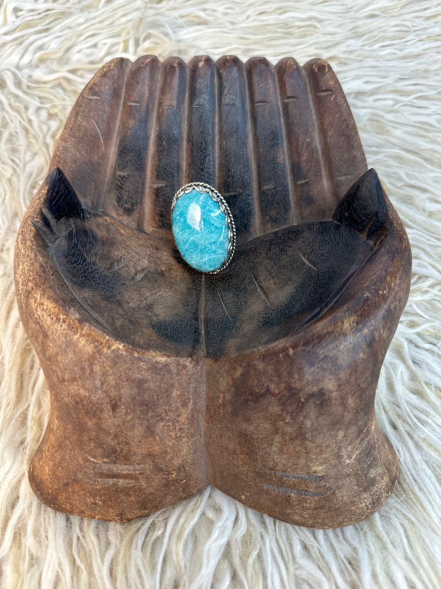 Large Amazonite Ring 0226 052