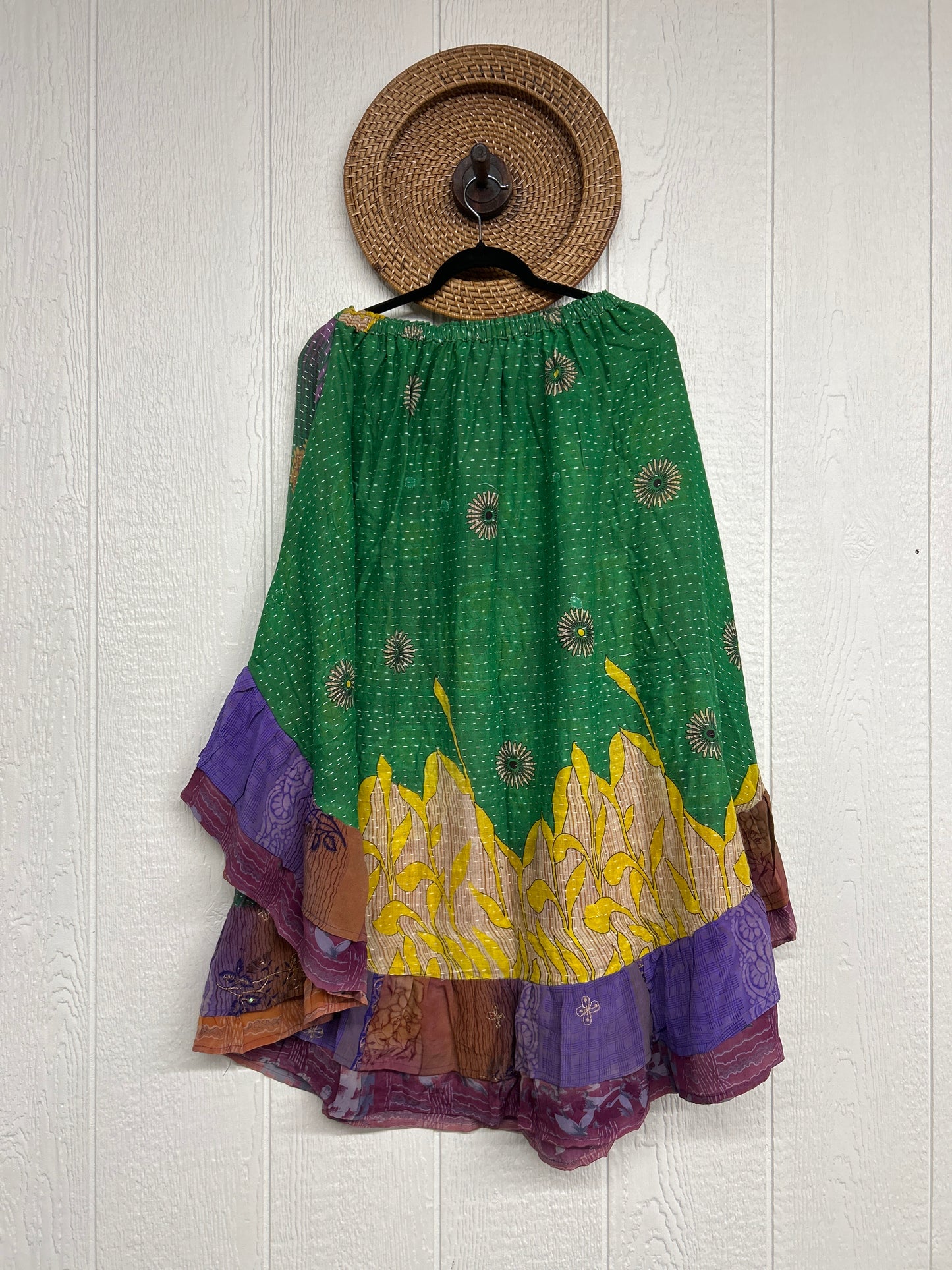 Pareo Kantha Wild Rose Skirt 0426 131