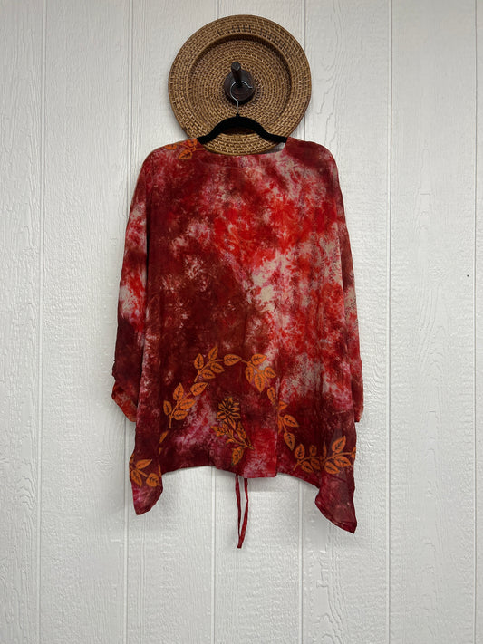 Crepe Sari Hi Lo Butterfly Top 0726 066