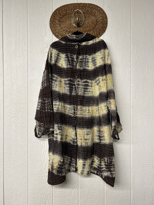 Aura Edit Koverlet Button Down Trench Coat 1026 016