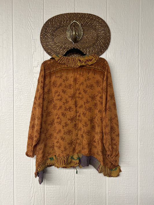 Crepe Sari Ruffle Daisy Blouse 0226 212