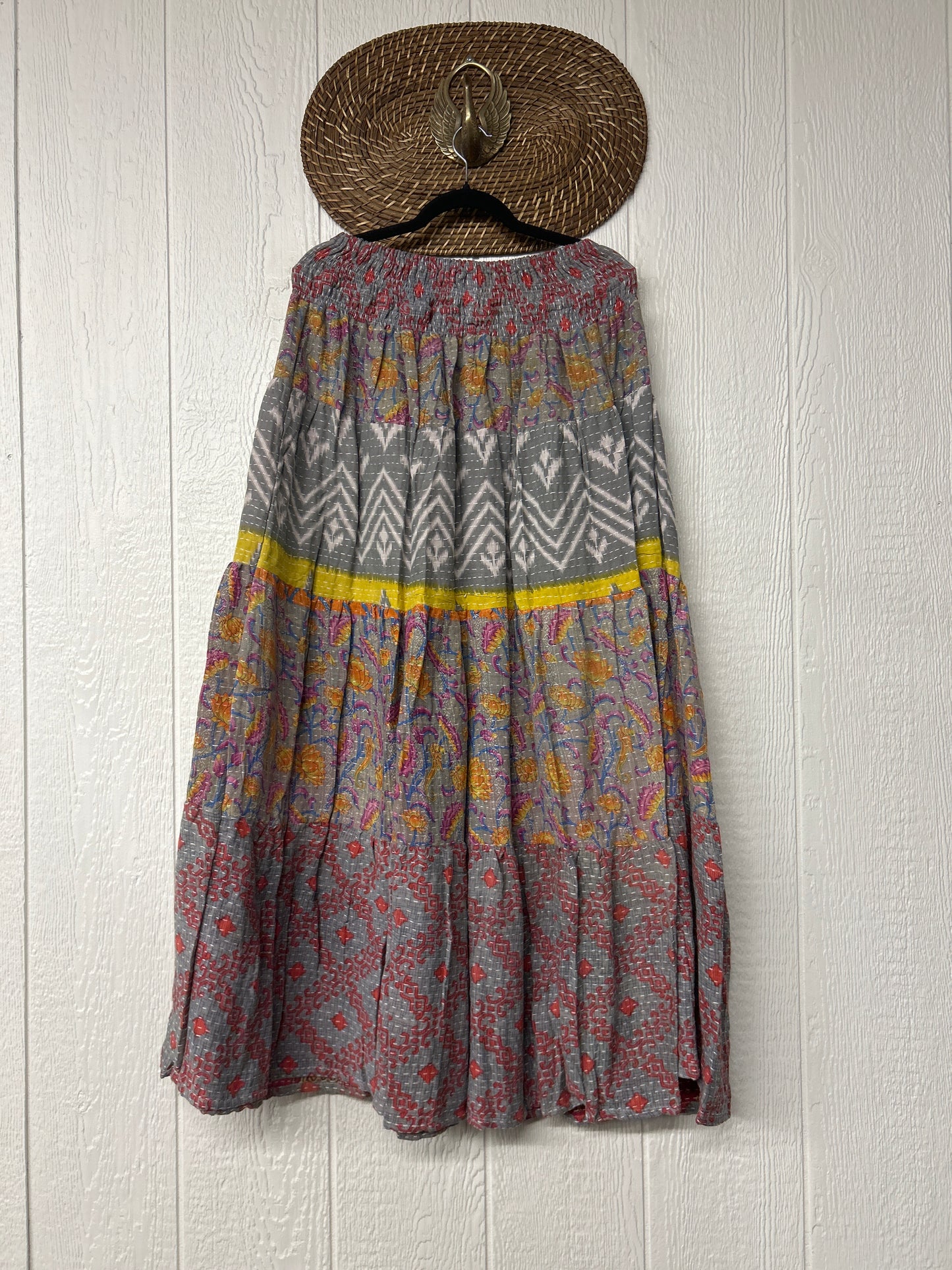 Pareo Kantha Lotus Maxi Skirt 0826 162