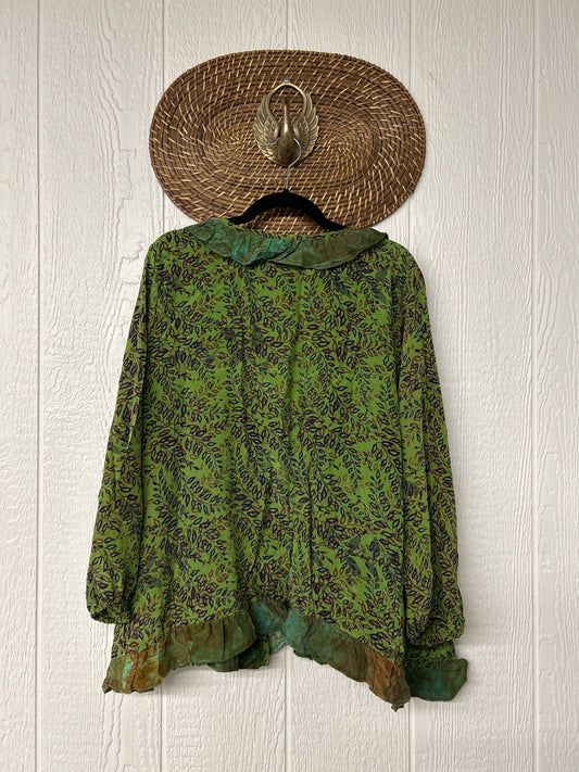 Crepe Sari Ruffle Daisy Blouse 0226 059