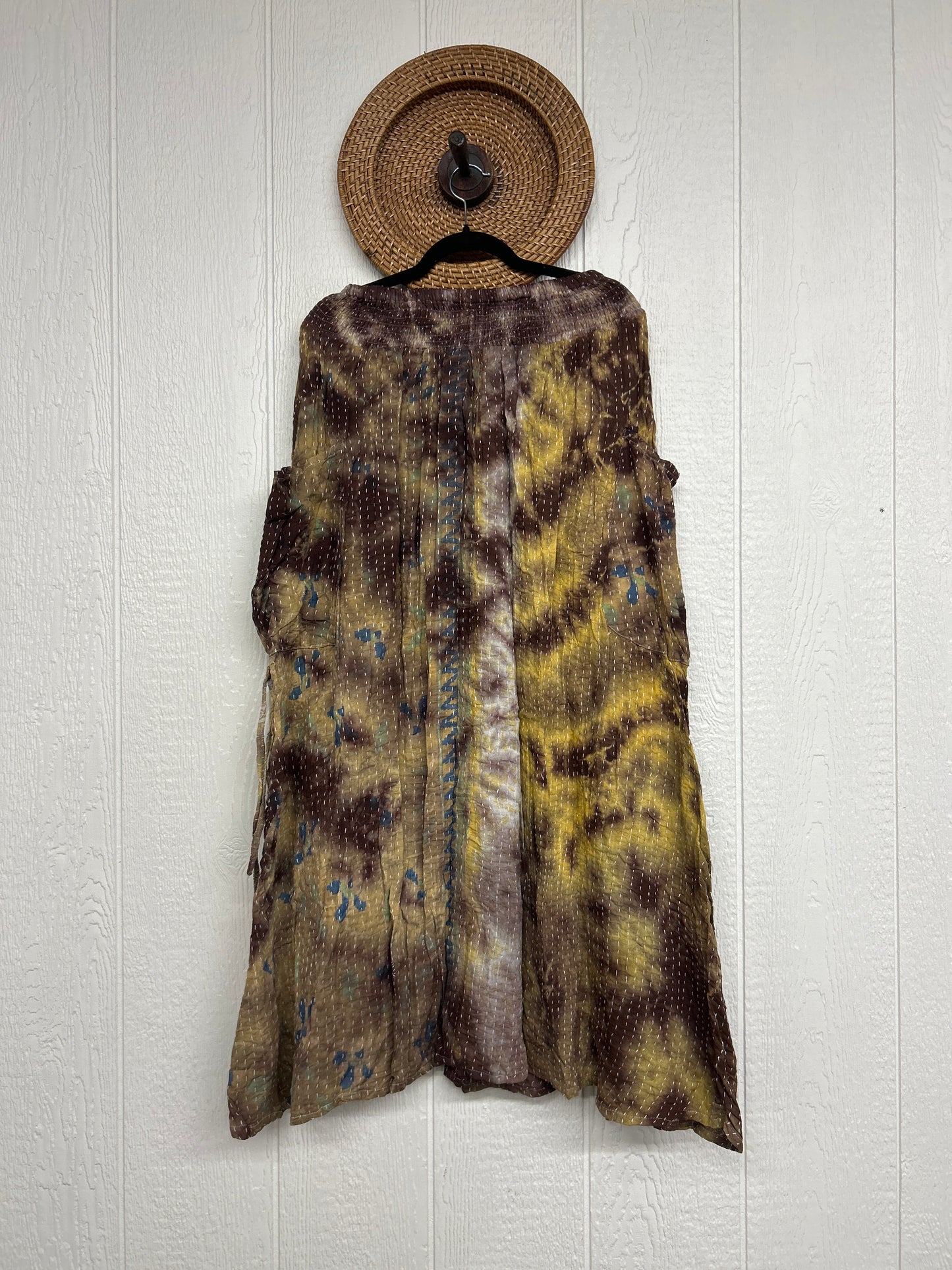 Aura Edit Pareo Kantha Butterfly Cargo Skirt 0726 009
