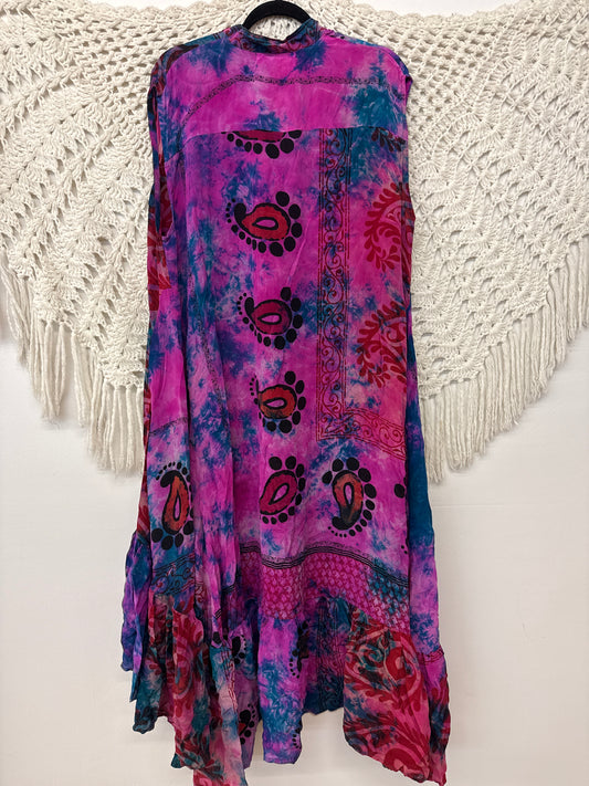 Crepe Sari Summer Dahlia Duster L0926 001