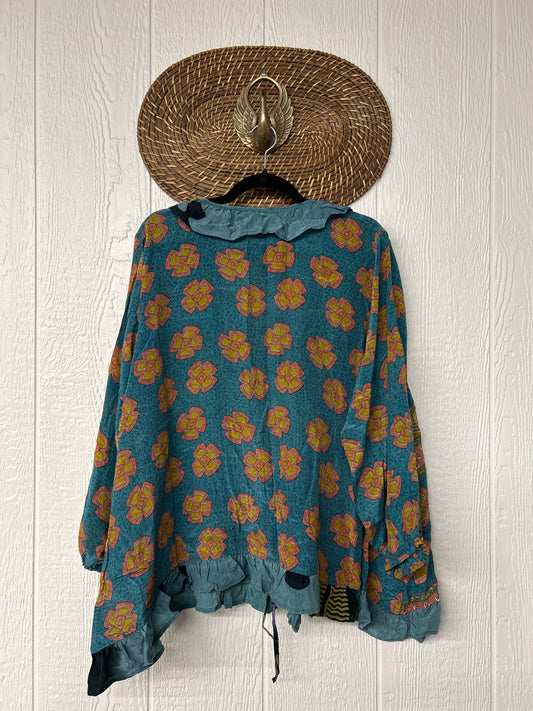 Crepe Sari Ruffle Daisy Blouse 0226 054