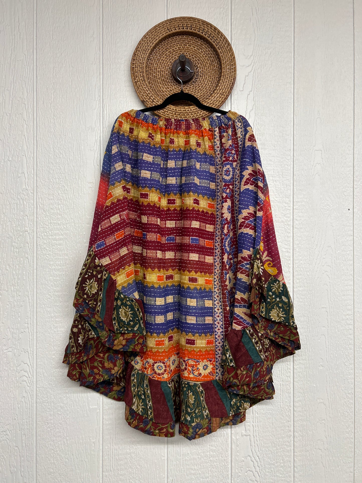 Pareo Kantha Wild Rose Skirt 0426 118