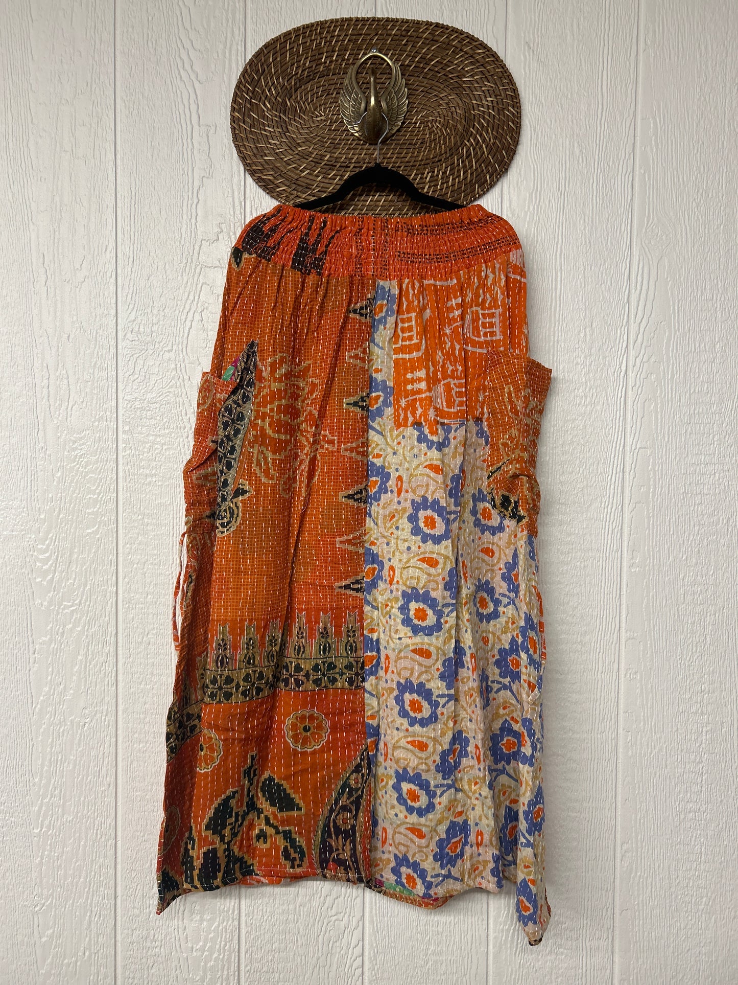 Pareo Kantha Butterfly Cargo Skirt 0426 052