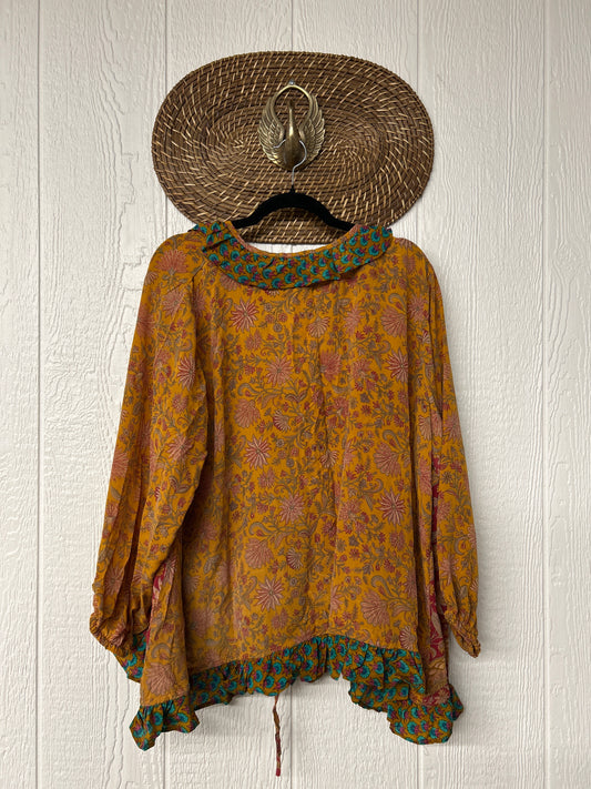 Crepe Sari Ruffle Daisy Blouse 0226 022