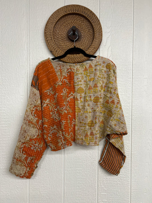 Pareo Kantha In Bloom Cropped Pullover 0326 057