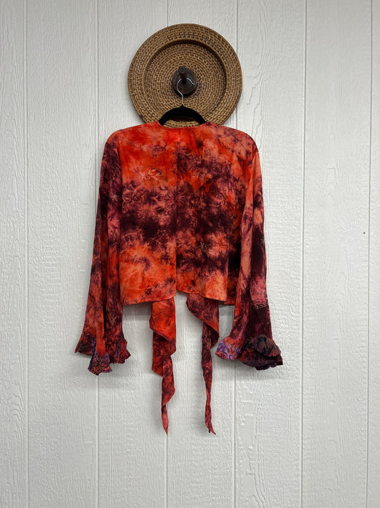 Crepe Sari Zeppelin Crop Shrug 0426 247