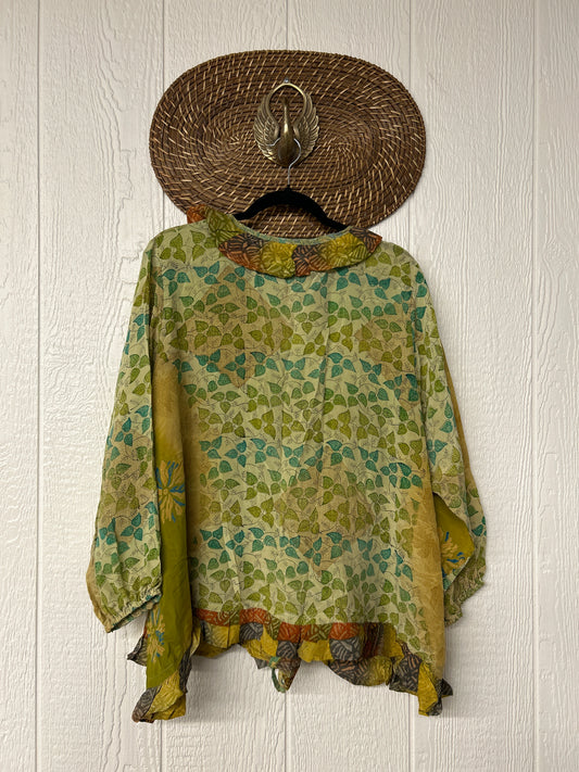 Crepe Sari Ruffle Daisy Blouse 0226 018