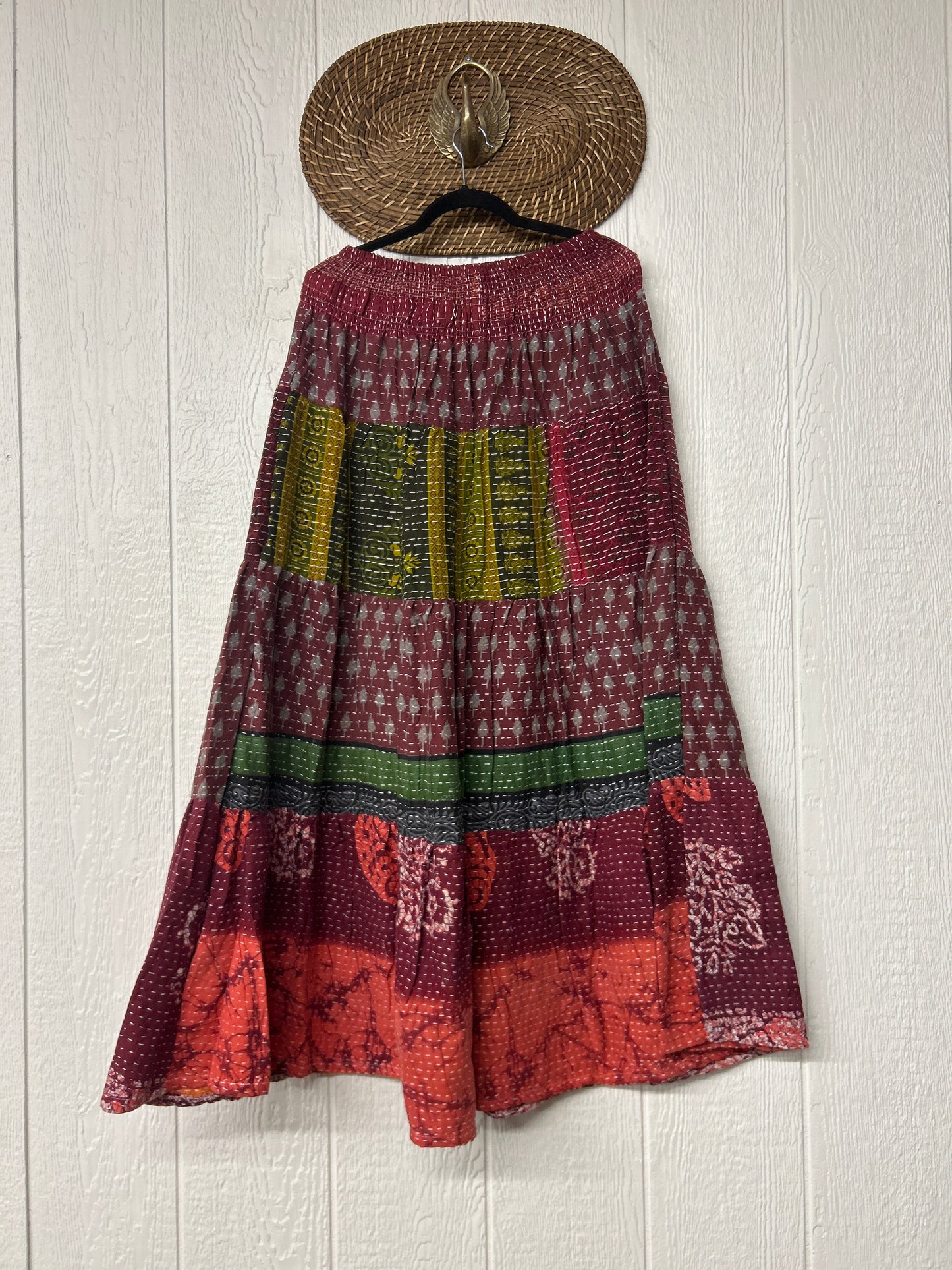 Pareo Kantha Lotus Maxi Skirt 0826 191