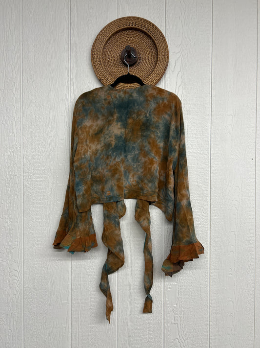 Crepe Sari Zeppelin Crop Shrug 0426 197